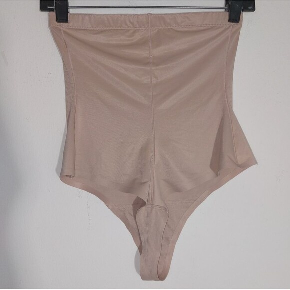 EUC ASSETS by SPANX Women's Flawless Finish High-Waist Shaping Thong Beige SZ L - Picture 9 of 11